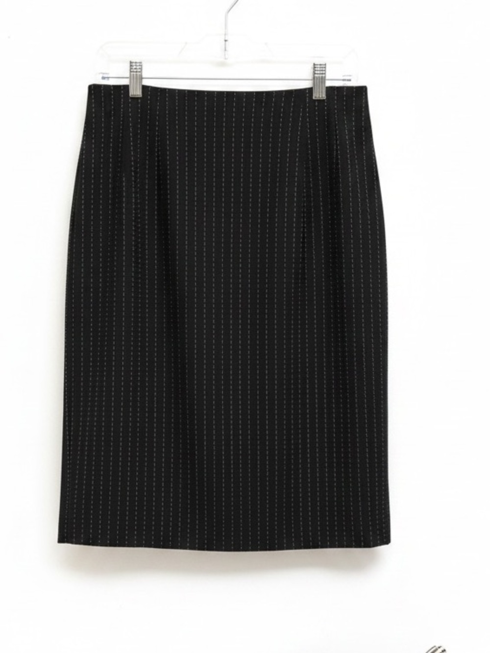 Ingenuity Black Pink Dotted Stripe Career Straight Skirt Size 12